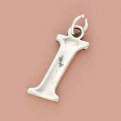 #ad sterling silver letter i initial charm $19.20