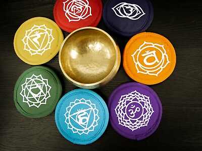 #ad Round cushion handmade in Nepal for Singing bowl for sound healing meditation $22.49