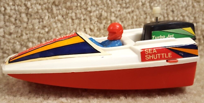 #ad Vintage Tomy Knock Off KO Wind Up Motor Boat Sea Shuttle Turbo Jet 5 Inches Long $27.00