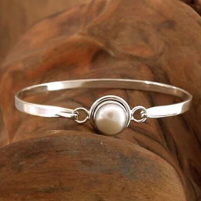 #ad Pearl Gemstone 925 Sterling Silver Ring Valentine Day Jewelry All Size MP 283 $16.50