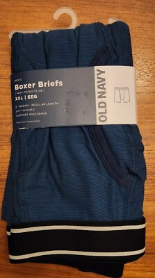 #ad Old Navy Men#x27;s XXL Boxer Briefs SOLID BLUE Underwear 6quot; Inseam #21124 $9.95