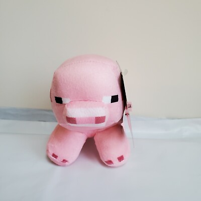 #ad Minecraft Pig 7quot; Video Game Small Pink Plush Stuffed Animal Doll Mojang Jinx $13.95