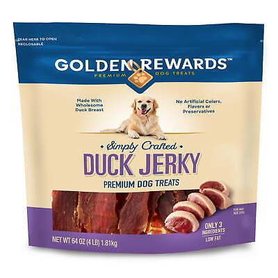 #ad Duck Flavor Premium Dry Jerky Treats for All Dogs 64 oz $31.85