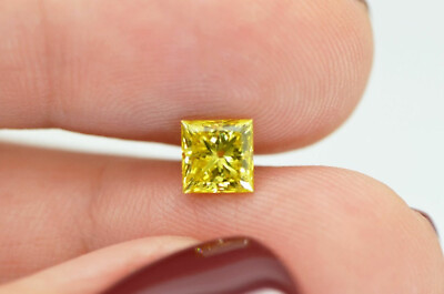 #ad 2ct CERTIFIED Natural Diamond princess Cut YellowColor D Grade VVS 11 Free Gift $90.00