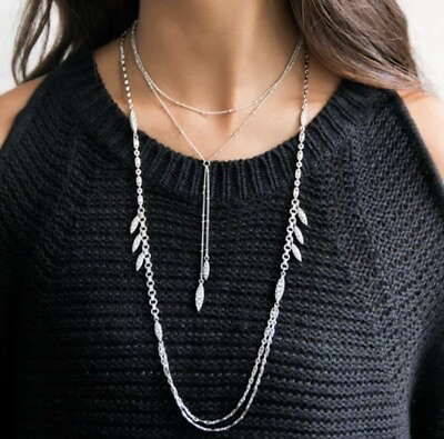 #ad Chloe and Isabel Lumiere Long Layered Necklace Style # N482SCL Brand New $30.00