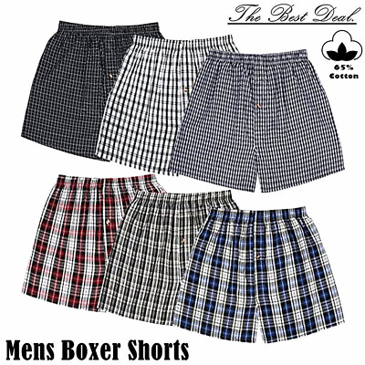 #ad 3 12 Pcs For Mens Boxer Shorts Trunk Briefs Classic Underwear Cotton Size S 2XL $29.88