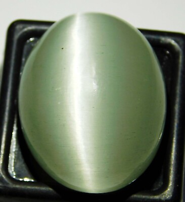 #ad 20Ct Natural Certified Rare White Cats Eye Oval Cabochon Cut Loose Gemstone $16.79