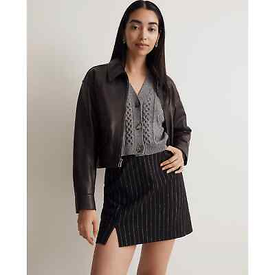 #ad MADEWELL Black Wool Blend Mini Skirt NWT Size 4 $35.00