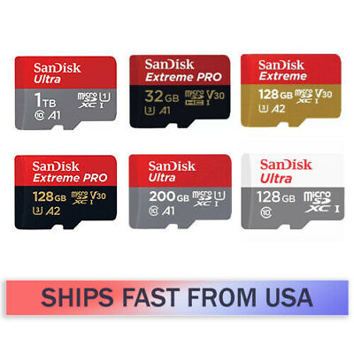 #ad Sandisk Micro SD Card Memory 32GB 64GB 128GB 256GB 512GB 1TB Lot Extreme Ultra $409.99