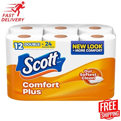 #ad #ad Scott ComfortPlus Toilet Paper 12 Double Rolls231 Sheets per Roll Septic Safe $10.89