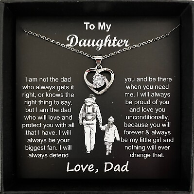 #ad To My Daughter Necklace Birthday Graduation Valentine Gift from Dad Father $28.99