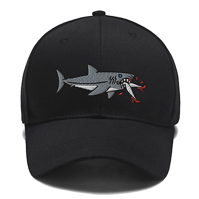 #ad Shark Attack Dad Hat Unisex Dad Cap Adjustable Baseball Hat Multiple Colors $17.99