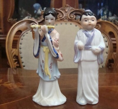 #ad Antique Figurine Of A pairJapanese Porcelain Germanyno Cracks And Restoration $129.99