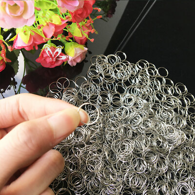 CHANDELIER PARTS CHAIN HANGING CRYSTAL 1000PC 12MM SILVER RING CONNECTOR Pendant $10.97