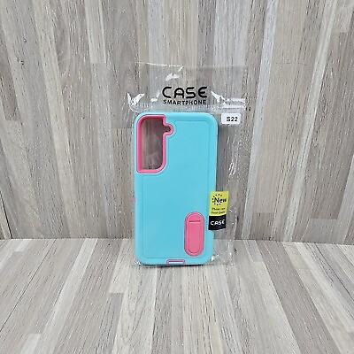 #ad S22 Fashion Case Drop Plus Turquoise and Pink $9.85