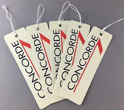 #ad CONCORDE BRITISH AIRWAYS CABIN BAGGAGE TAG LUGGAGE LABEL TAGS X 5 BA SUPERSONIC GBP 29.95