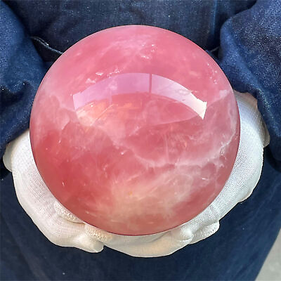 #ad 7.45LB Natural ROSE crystal Crystal Sphere Quartz Healing CARE $279.86