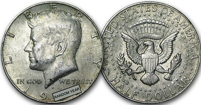 #ad Kennedy 40% SILVER Half Dollar Roll $10 Face Value 20 coins $139.99
