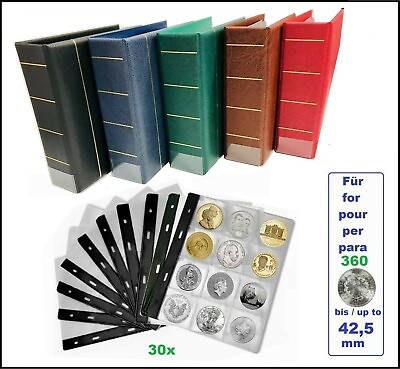 #ad Coin Album Numoh Maxi Black 30 Cases TYP12 Look For 360 OZ Coins 1 21 32in $42.63