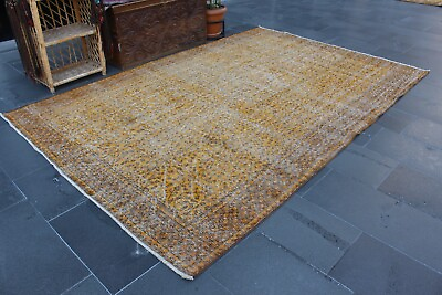 #ad Vintage large rug Handmade wool rug Diningroom rug Carpet 6 x 9.1 ft MBZ2484 $150.00