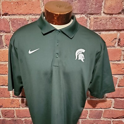 #ad Nike Men#x27;s XL Greece Michigan Spartans Short Sleeve Golf Polo Shirt ⛳🏈 $21.58