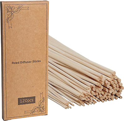 #ad 120 PCS Reed Diffuser Sticks10 Inch Natural Rattan Wood Sticks $7.66