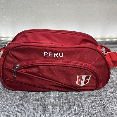 #ad FPF PERU Shoulder Cross Bag SOCCER... National Team Merch Futbol Red $39.99