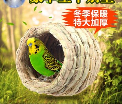 #ad Handmade Pigeon Breeding Nest Bird Natural Straw Weave Budgie Canary Box $11.04
