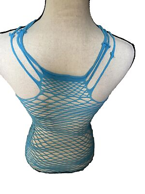 #ad Hot amp; Delicious Hot Aqua One Size SHEER See Thru Beach Cover Up $15.00