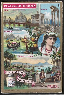 #ad Italy Liebig Co. Meat Extract Early Trade Card Size: 105mm x 71 mm $12.00