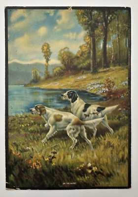 #ad On the Alert Vintage Hunting Dogs 6.5x9.5 Print R. Atkinson Fox Print? $14.99