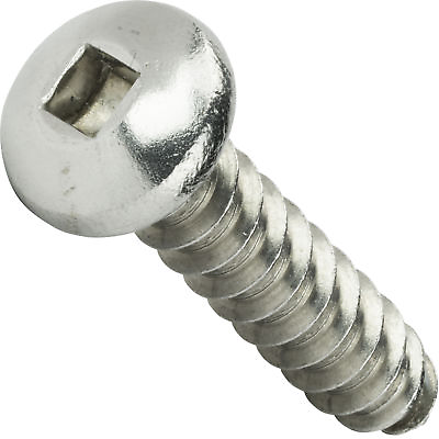 #ad #10 Square Drive Pan Head Sheet Metal Screw Self Tap Stainless Steel All Lengths $204.46