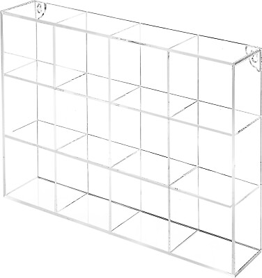 #ad #ad Wall Mounted Clear Acrylic Compartment Organizer Rack Display Shadow Box Shelf $45.99