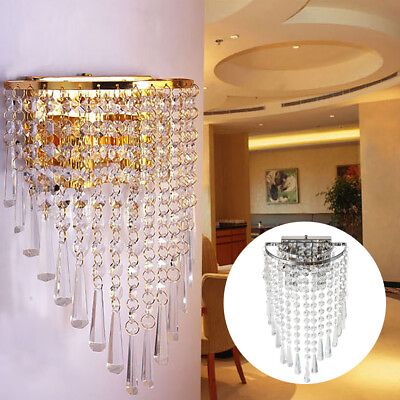 Gold Silver Crystal Chandelier Wall Lamp Pendant Light Fixture Lighting Modern $27.00