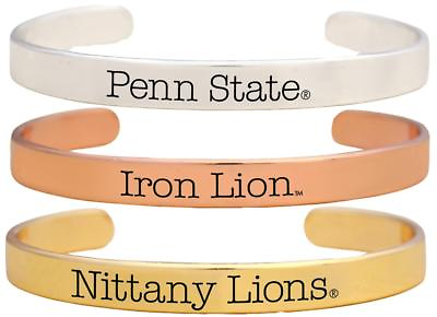 #ad Penn State Nittany Lions Iron Lion Tri Tone Bangle Bracelet Set Choose 1 or 3 $18.99