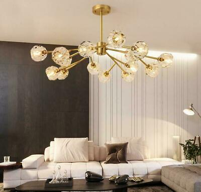 #ad Luxury Cristal Chandelier Luxury Brass Branches Ceiling Light Lamps Pendant $303.42