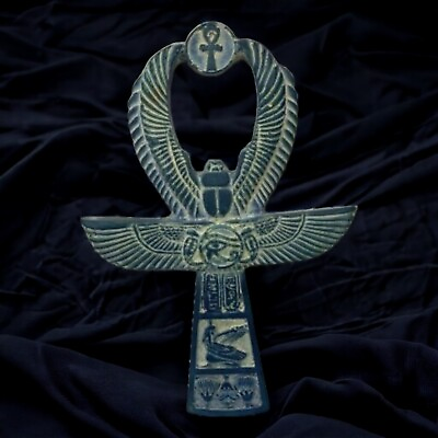 #ad Explore Ancient Egyptian Majesty Genuine Pharaonic Ankh Key Antique with Isis $161.50