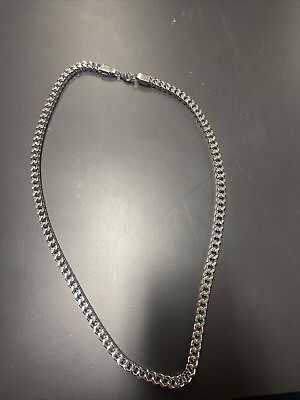 #ad silver stainless steel necklace $20.00