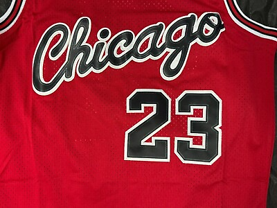 #ad #ad Michael Jordan 23 GOAT Chicago Bulls Rookie Mens Jersey Red Retro Classic $29.99