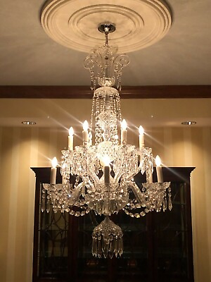 #ad Waterford Crystal Chandelier With 2 Wall Sconces $10000.00