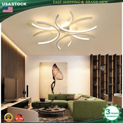 #ad Modern LED Ceiling Light Dimmable Pendant Fixture Lamp Living Room Chandelier US $58.00