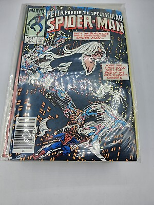 #ad Peter Parker The Spectacular Spider Man #90 1984 Early Black Suit NM Newsstand $50.00