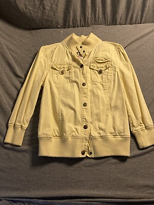 #ad Vintage Nori Denim Jacket Yellow Size Medium $10.99