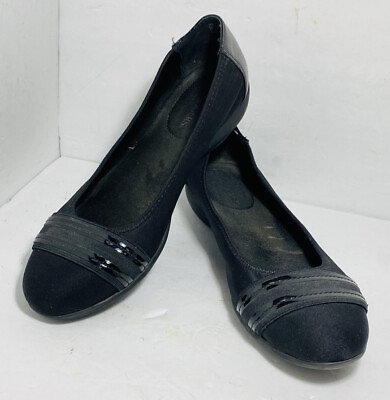 #ad Kim Rogers Woman#x27;s Sz 9M Black Flat Shoe $19.21