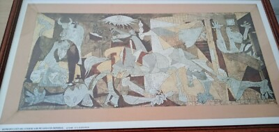 #ad Framed reproduction of Picasso s Guernica with coins Author: F.S. Alexanco 1999 C $155.00