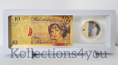 #ad Princess Diana Gold Plated Coin Collectible The Last Rose of England in Frame $25.22