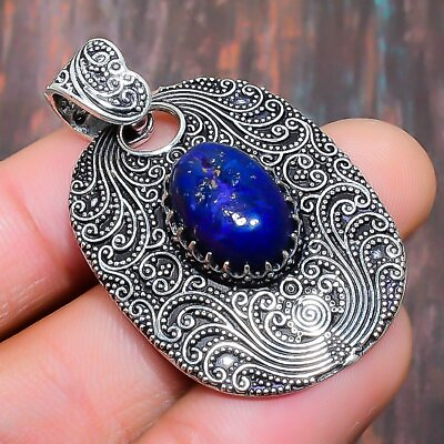 #ad Lapis Lazuli Gemstone Handmade Gift Jewelry Pendant 1.58quot; L744 $7.99