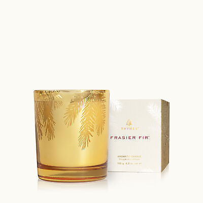 #ad Thymes Frasier Fir Gilded Gold Candle 6.5oz $38.00