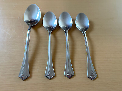 #ad Stanley Roberts Rogers Co TRIUMPH Stainless Oval amp; Teaspoons Lot Of 4 $14.99