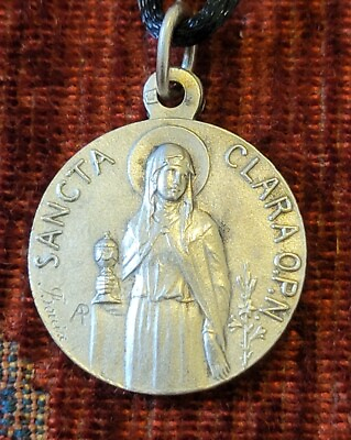 #ad St. Clare Vintage amp; New Medal Catholic France Bouix Patron of Television $39.99